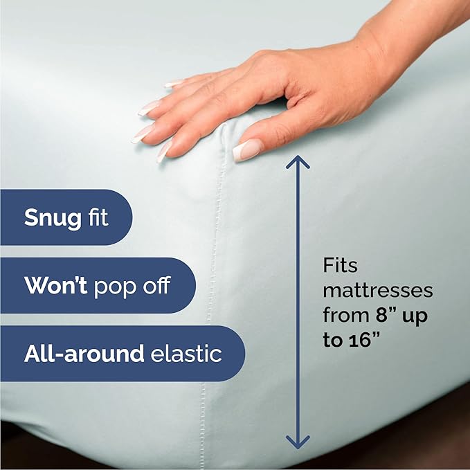 Cooling Bed Sheet Set - Queen - 4 Piece