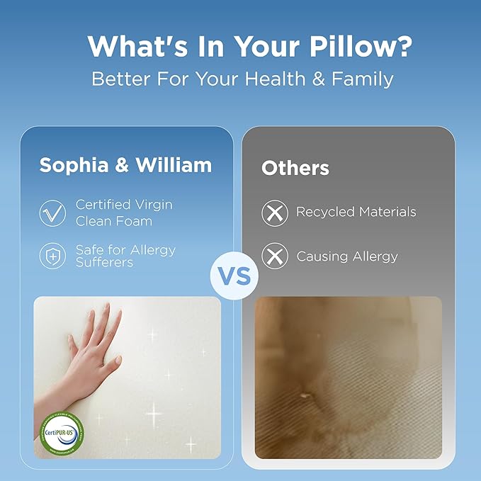 Memory Foam Bed Pillow - Standard