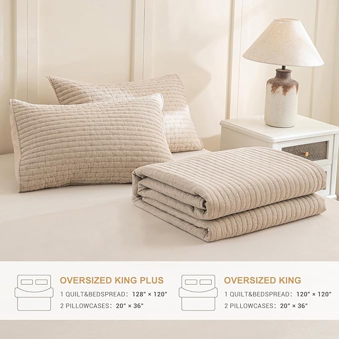 100% Cotton Bedding Set - California King - 3 Piece