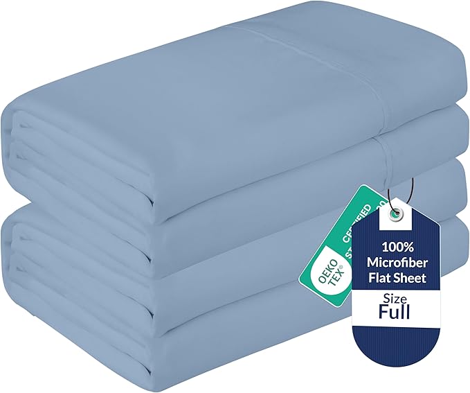Microfiber Flat Sheet - Full - 2 Pack