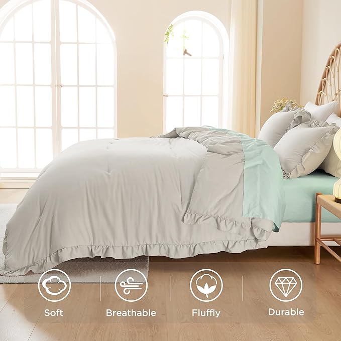 Linen Comforter Set - Full - 79 x 90 in - 3 Piece