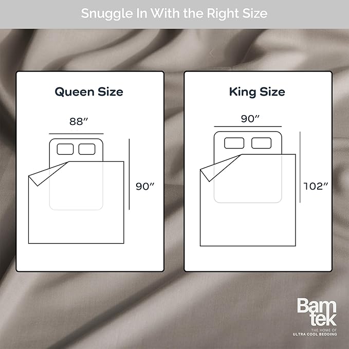 Bamboo Cooling Duvet Cover Set - Queen - 3 Piece