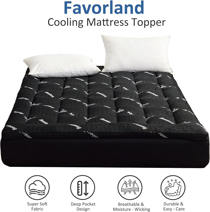 Bamboo Cooling Mattress Pad - Full