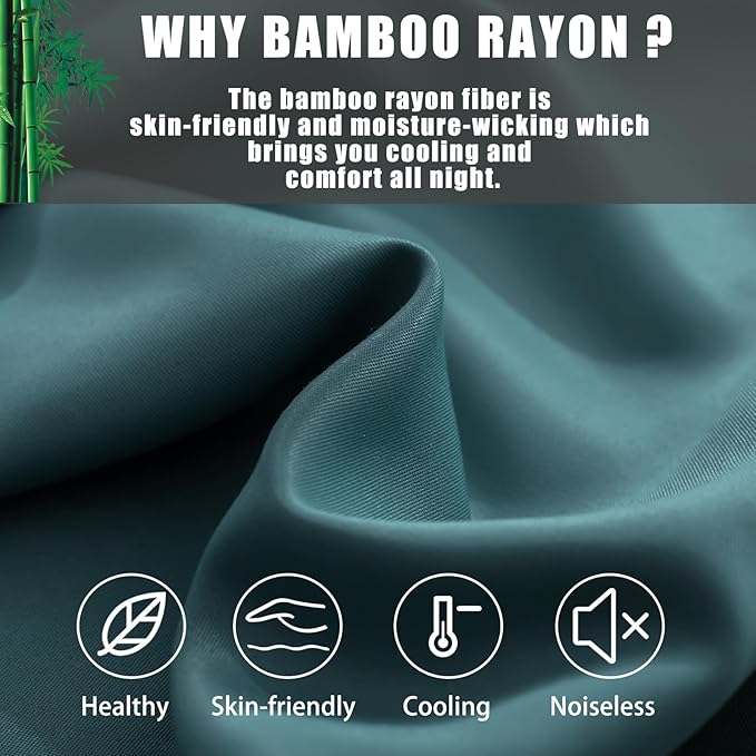 Bamboo Cooling Pillowcase Set - King - 20 x 40 in - 2 Pack - 2 Piece