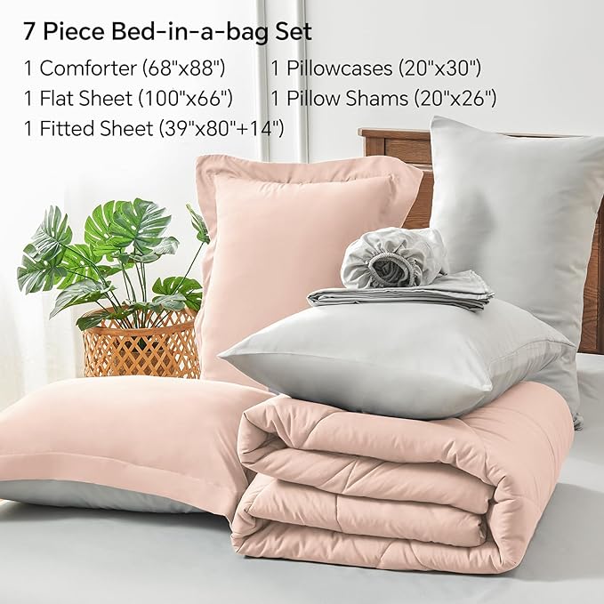 Microfiber Comforter Set - Twin XL - 5 Piece