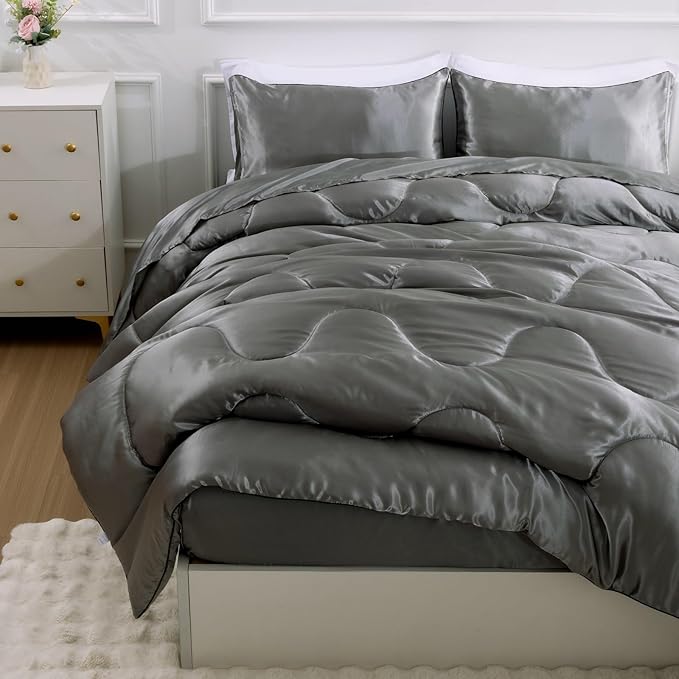 Satin Weighted Comforter Set - King
