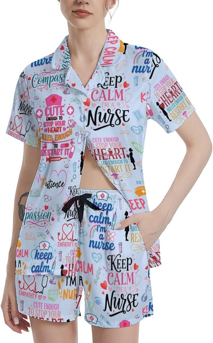 Women's Pajama Set - Short Sleeve - 2 Piece