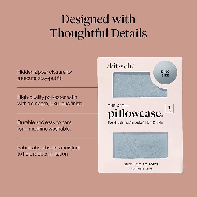 Satin Cooling Pillowcase - King