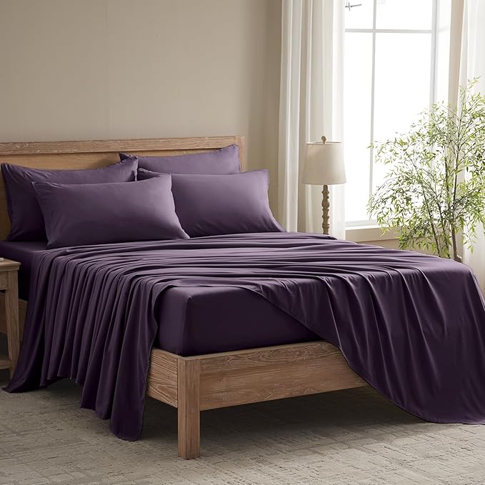 Cooling Bed Sheet Set - King - 16 in Deep Pocket - 6 Piece