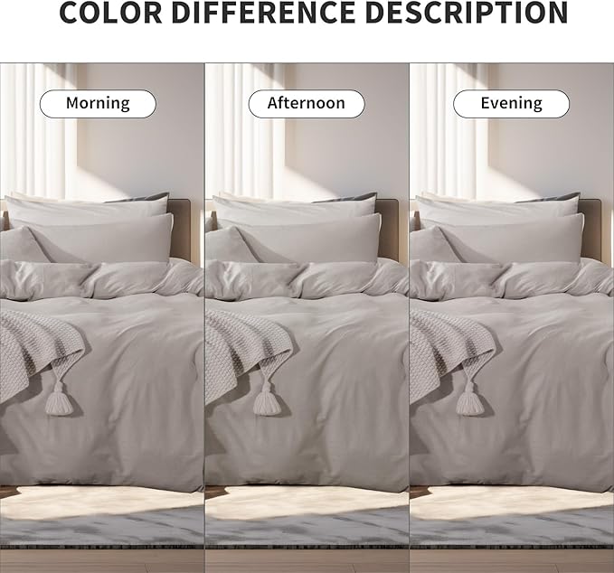 Linen Duvet Cover Set - King - 4 Piece