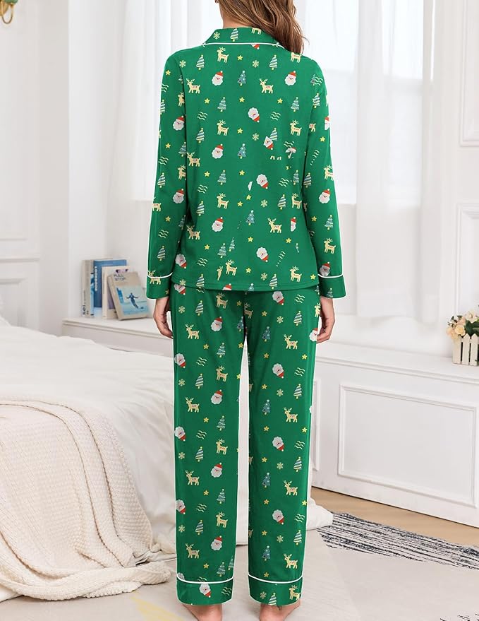 Women's 100% Cotton Pajama Set - Long Sleeve - 2 Piece