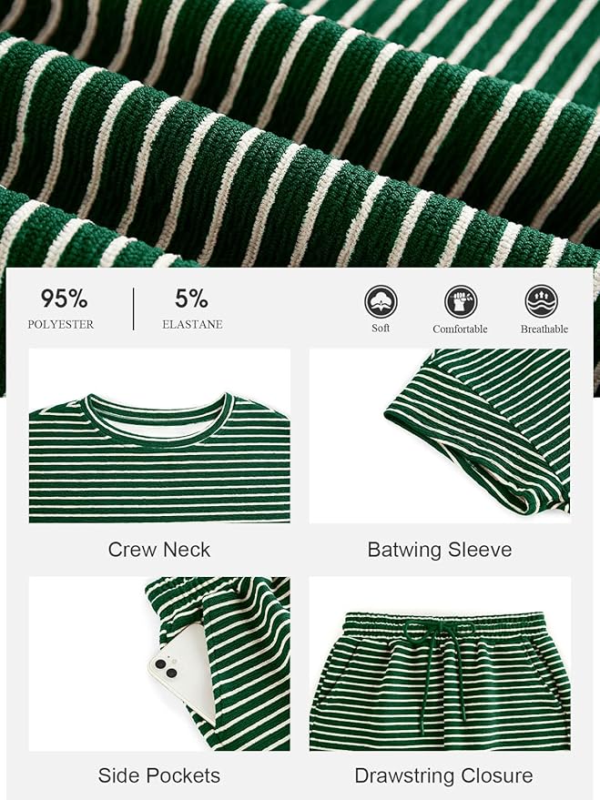 Shorts Pajama Set - Short Sleeve - 2 Piece
