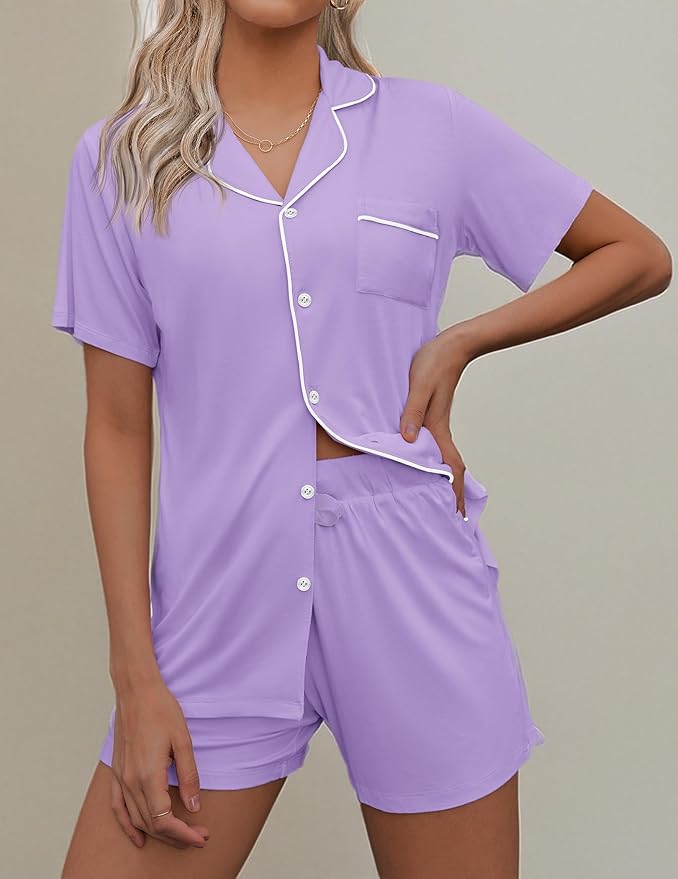 Women's Pajama Set - Short Sleeve - 2 Piece