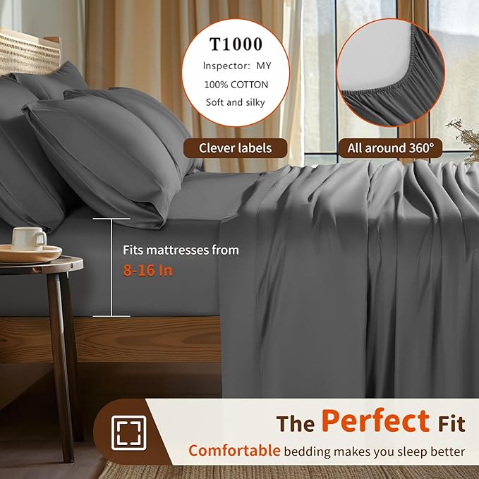 Bed Sheet Set - Full - 6 Piece