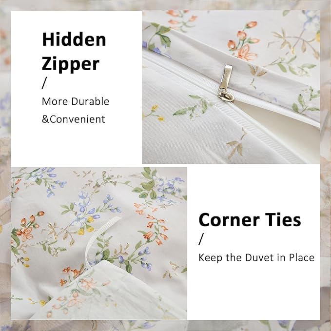 100% Cotton Duvet Cover Set - Queen - 3 Piece