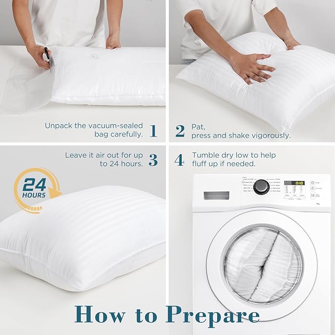 Down Alternative Bed Pillow - Queen - 2 Piece