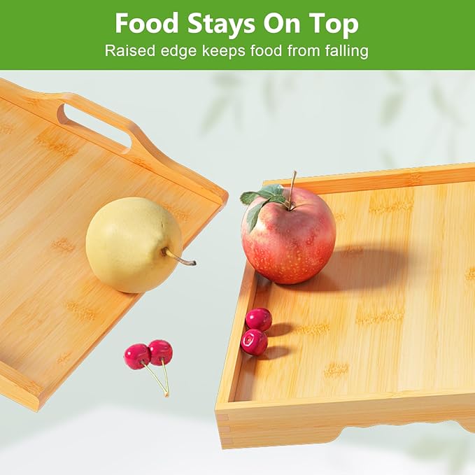 Bamboo Bed Tray - 6 Pack
