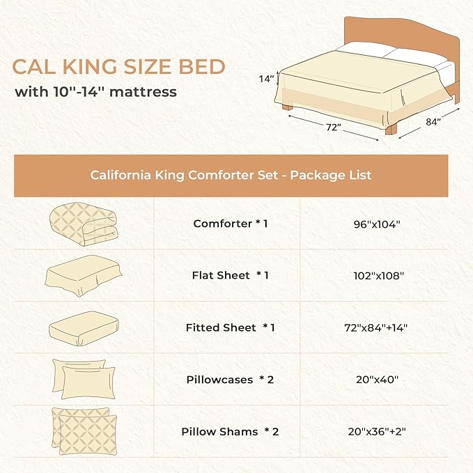 Comforter Set - California King - 7 Piece
