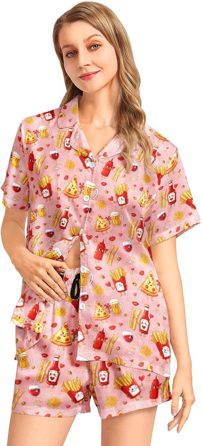 Women's Pajama Set - Short Sleeve - 2 Piece