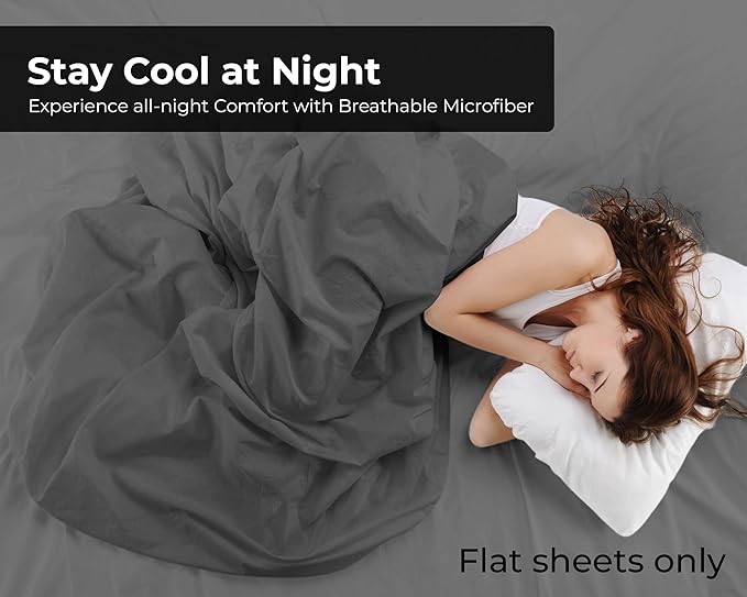 Microfiber Flat Sheet - Twin XL - 2 Pack