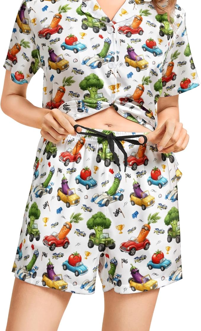 Women's Pajama Set - Short Sleeve - 2 Piece