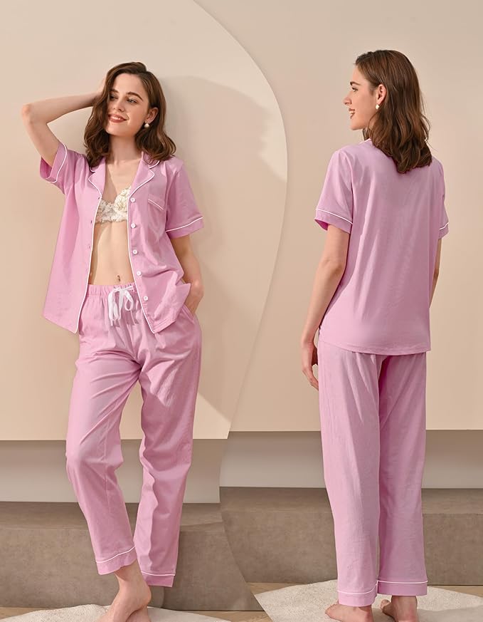 Women's 100% Cotton Pajama Set - 2 Piece
