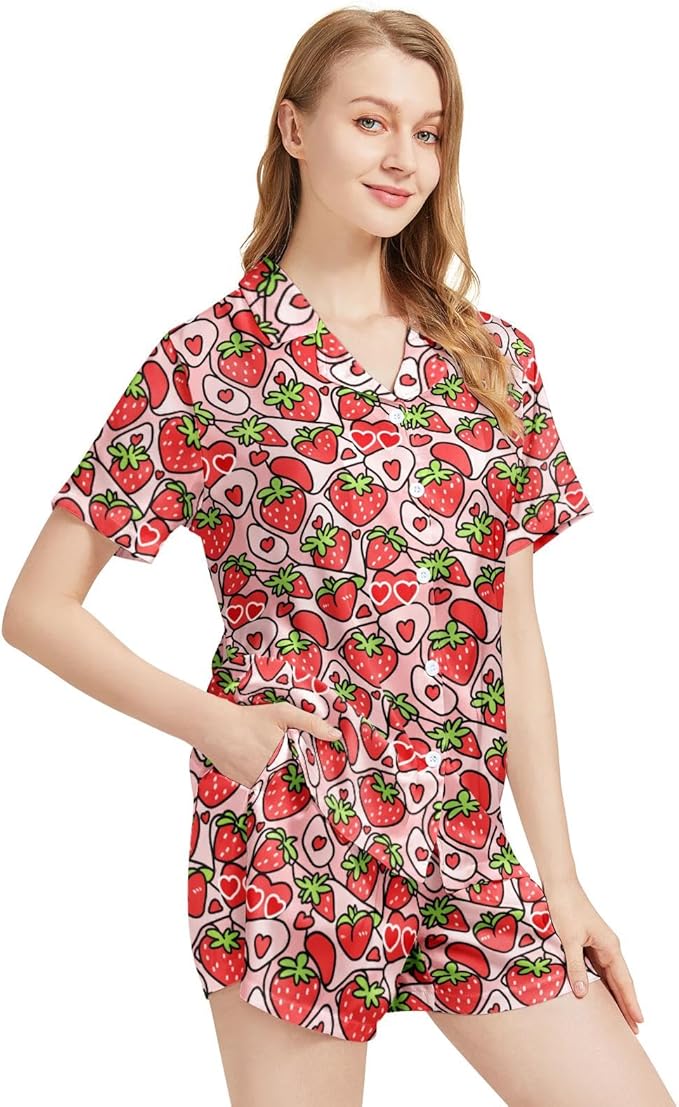 Women's Pajama Set - Short Sleeve - 2 Piece