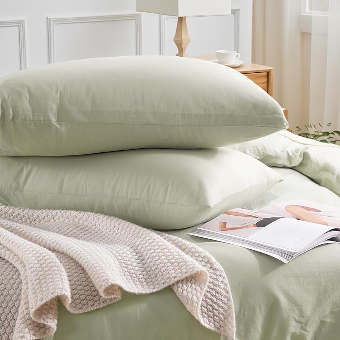 Linen Duvet Cover Set - Queen - 3 Piece
