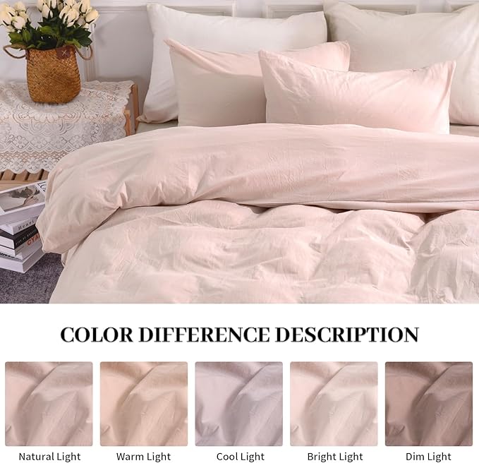 Linen Duvet Cover Set - Queen - 3 Piece