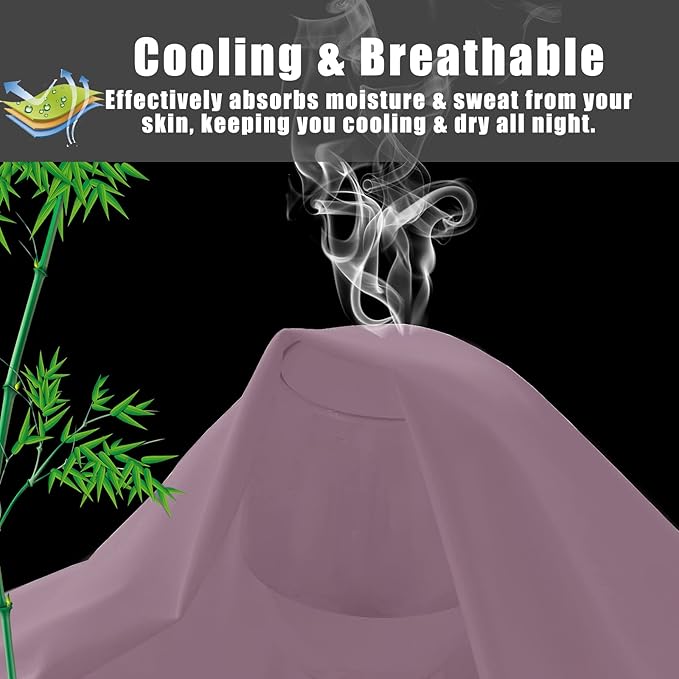 Bamboo Cooling Pillowcase Set - King - 20 x 40 in - 2 Pack - 2 Piece