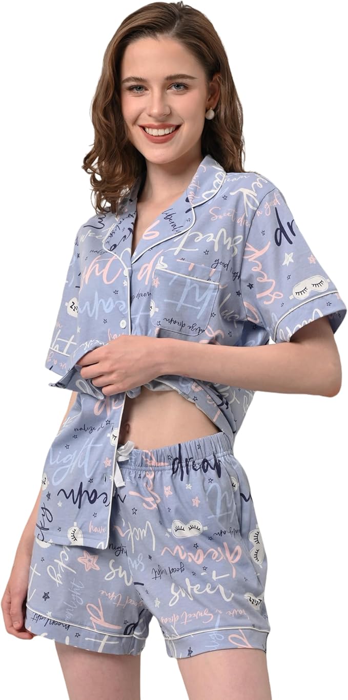 Women's 100% Cotton Pajama Set - 2 Piece