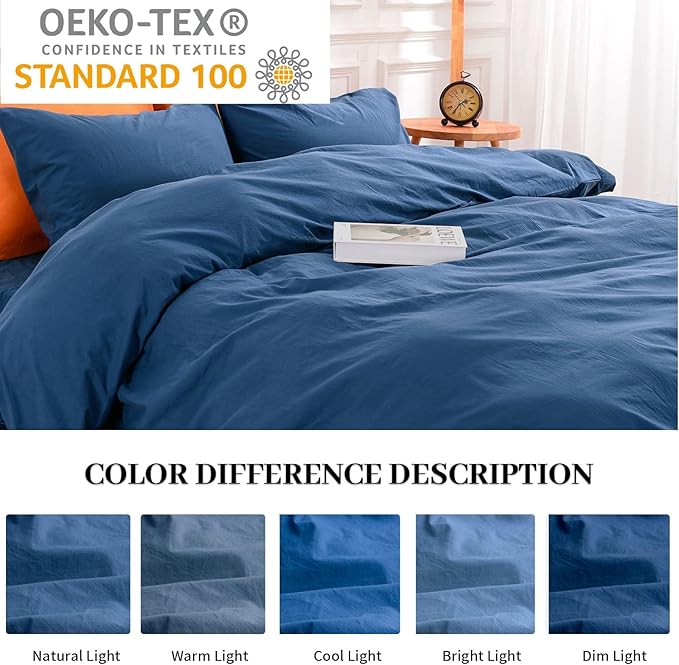 Linen Duvet Cover Set - King - 3 Piece