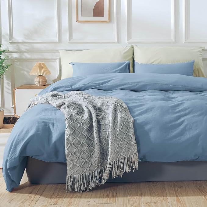 Linen Duvet Cover Set - Full - 3 Piece