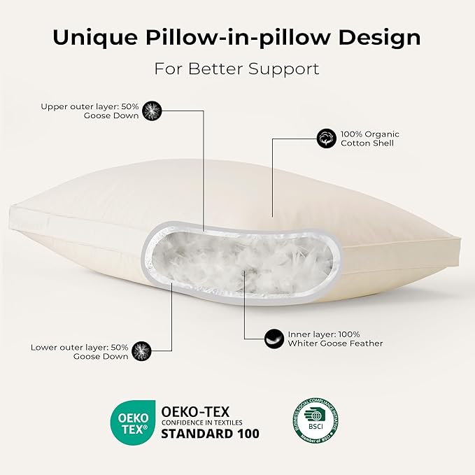 Bed Pillow - Standard - 2 Piece