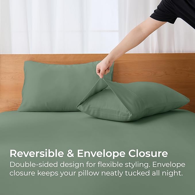 Bamboo Cooling Pillowcase Set - Queen - 2 Piece