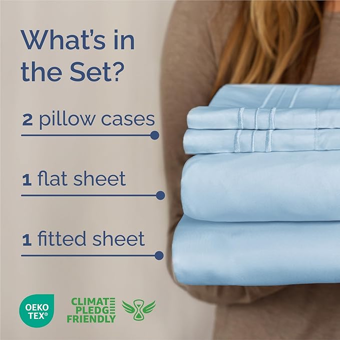 Cooling Bed Sheet Set - King - 4 Piece