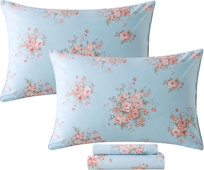 100% Cotton Bed Sheet Set - Twin - 4 Piece