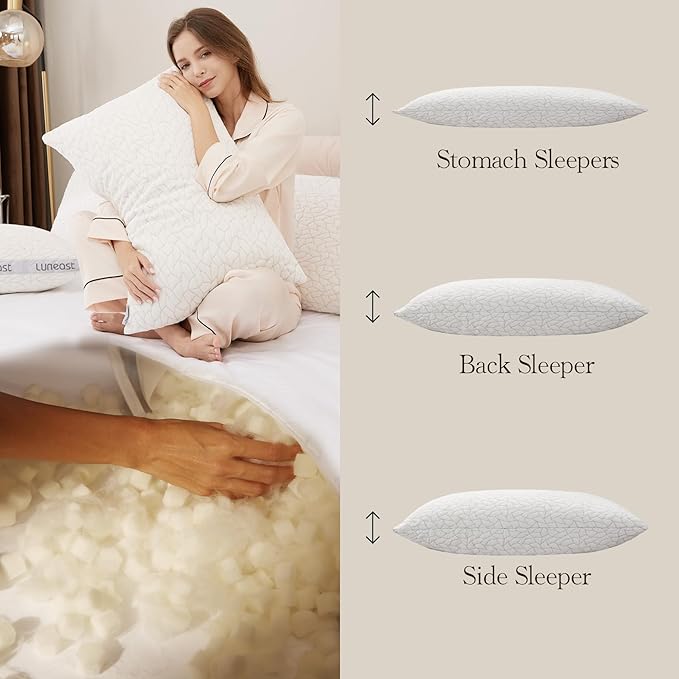 Memory Foam Bed Pillow - King - 18 x 34 in