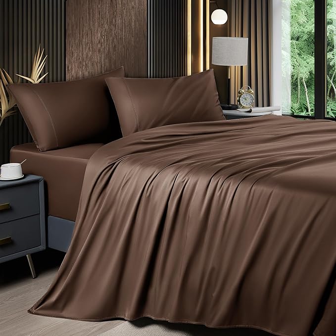 Bamboo Cooling Bed Sheet Set - Queen - 4 Piece