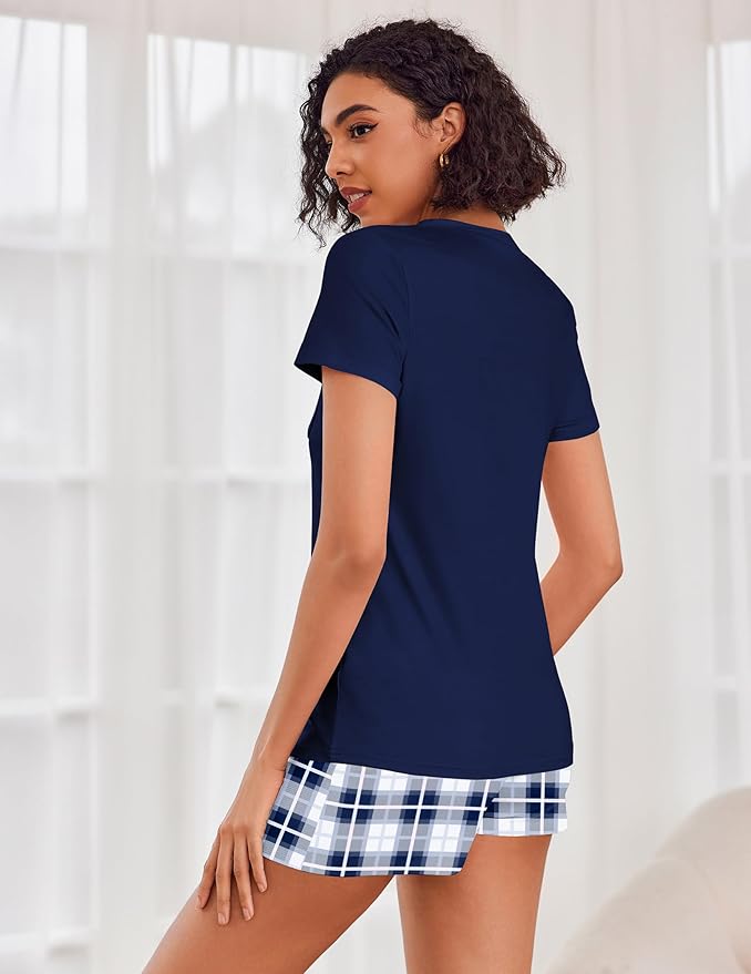 Women's Pajama Set - Short Sleeve - 2 Piece