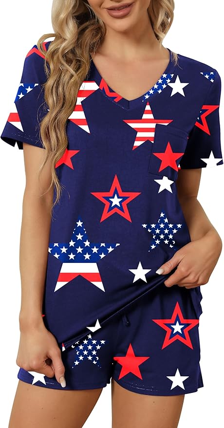 Women's Pajama Set - Short Sleeve - 2 Piece