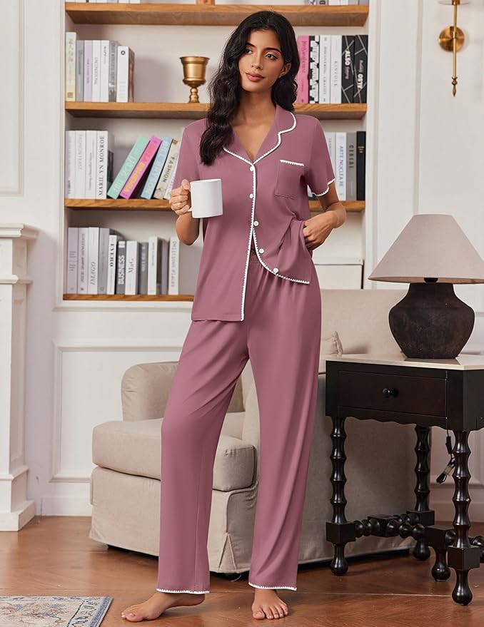 Women's Pajama Set - Short Sleeve - 2 Piece