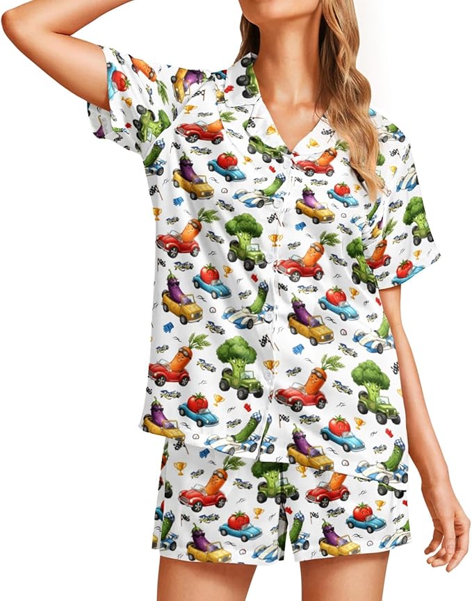 Women's Pajama Set - Short Sleeve - 2 Piece