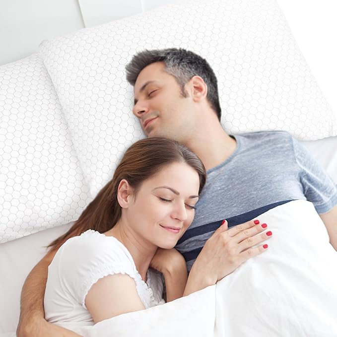 Memory Foam Cooling Bed Pillow - King - 2 Piece