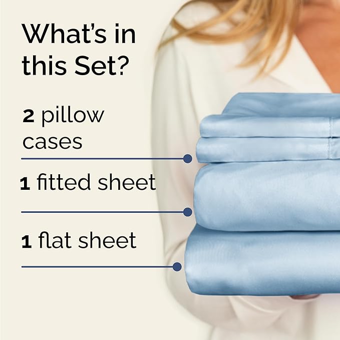 Cooling Bed Sheet Set - Twin - 16 in Deep Pocket - 4 Piece