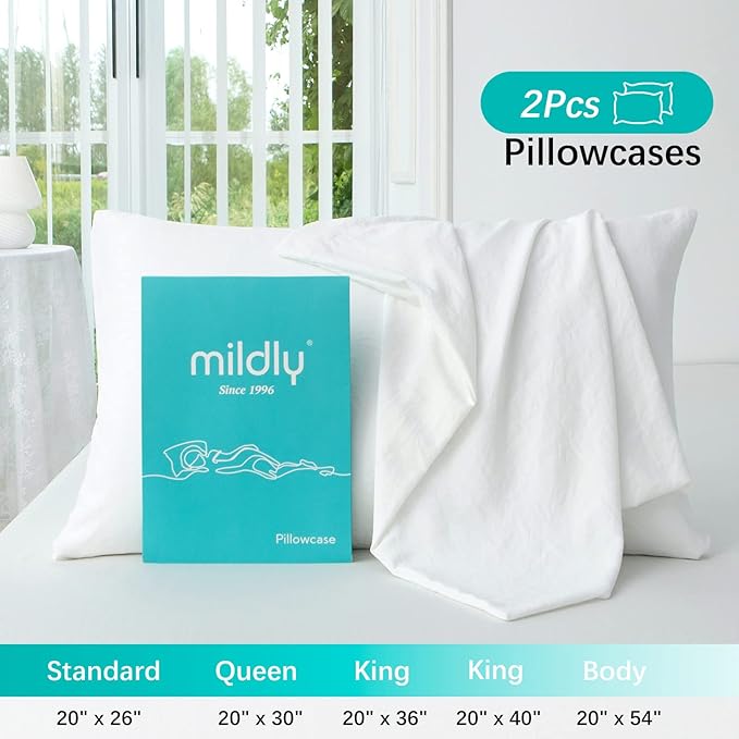 Microfiber Pillowcase Set - King - 20 x 40 in - 2 Piece