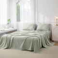 Linen Bed Sheet Set - King - 4 Piece