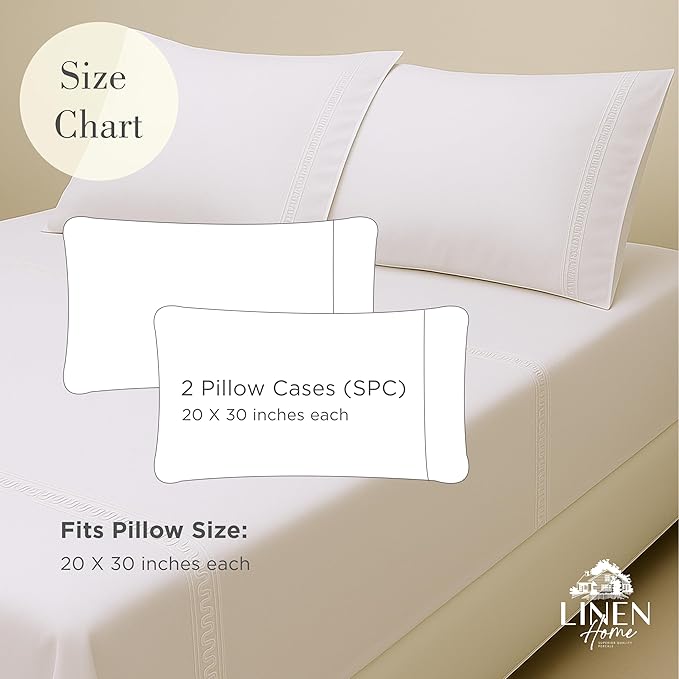 100% Cotton Pillowcase Set - Queen - 2 Piece