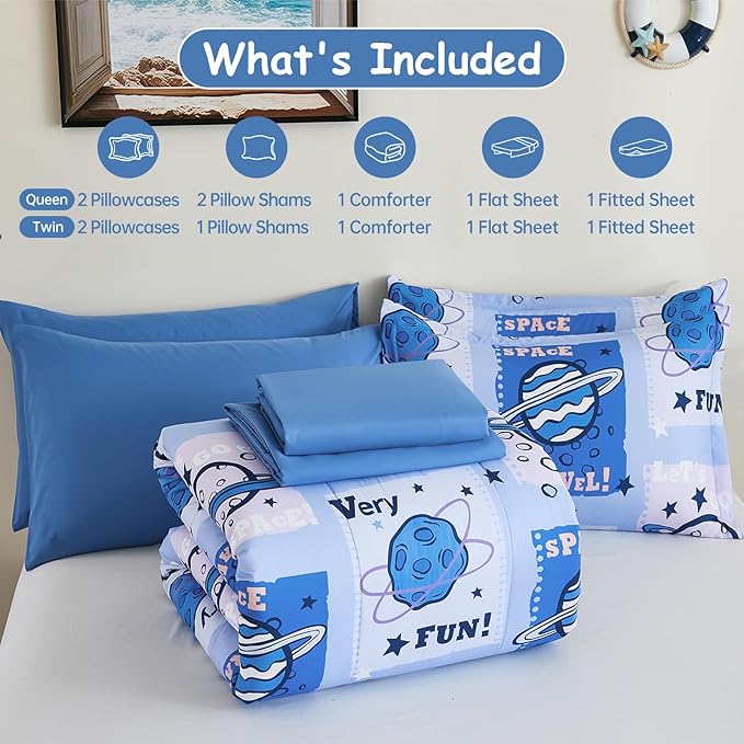 Comforter Set - Queen - 7 Piece