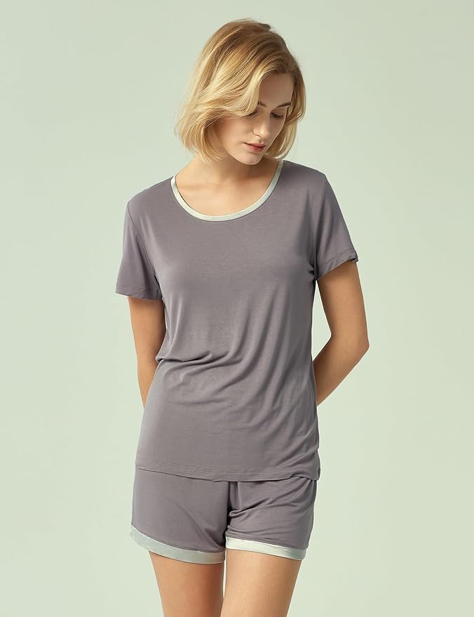 Bamboo Shorts Pajama Set - Short Sleeve - 2 Piece